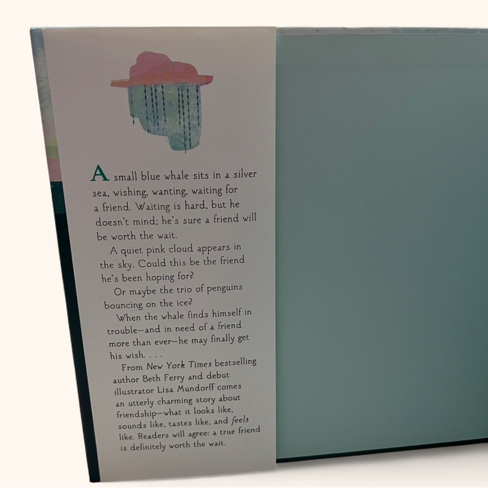 Small Blue Whale Baby Toddler Picture Book Waiting Friendship Hardcover - Picture 5 of 10